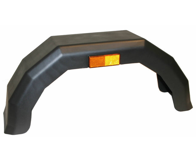 Spatbord Flex 10" PE Kunststof, Zwart, 60cm Span, Voor Aanhangers