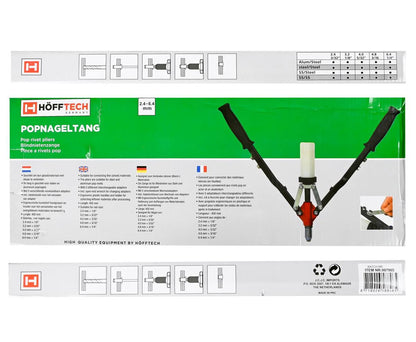 Popnageltang Jumbo 2-4mm, voor metaalbewerking en reparaties.
