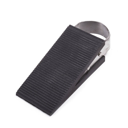 RVS & Rubber Deurstopper Wig, 12,5 cm - Veilig voor Houten Vloeren