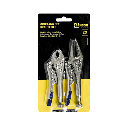 Mini Griptang Set 2 dlg, Rechte Bekken, 18-45mm, 110-125mm, Lassen