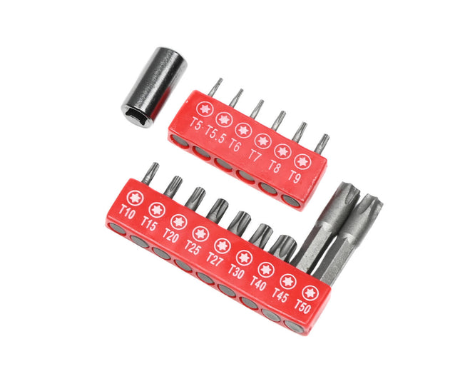 16-delige Torx Bitset Cr-V, Ideaal voor Diverse Klusprojecten