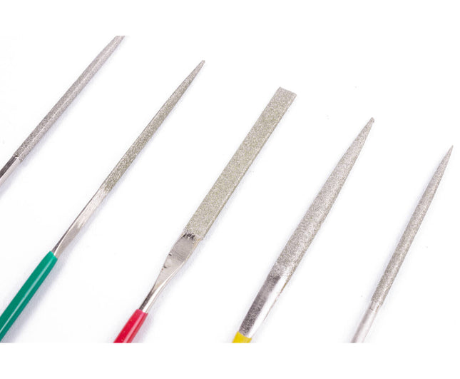 Diamant Vijlset 5-delig Micro voor precisiewerk op metaal en hout