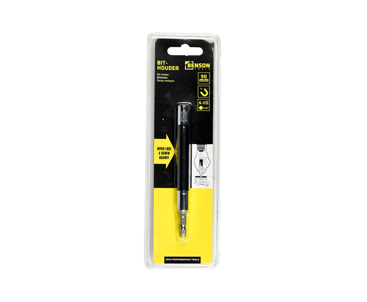 Bit Houder 90 mm, Magnetisch, Quick Change, 1/4" Bits, 1-Hand Gebruik