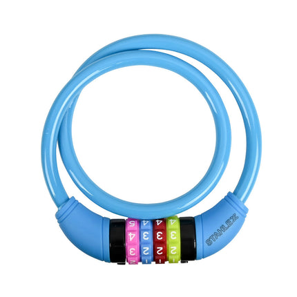 Kabel Cijferslot 431, 10x650mm, Mix kleuren, voor fietsbeveiliging