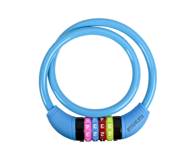 Kabel Cijferslot 431, 10x650mm, Mix kleuren, voor fietsbeveiliging