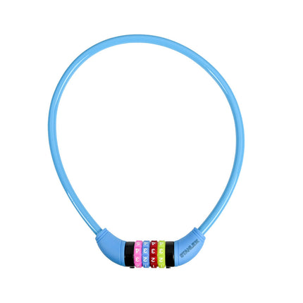 Kabel Cijferslot 431, 10x650mm, Mix kleuren, voor fietsbeveiliging