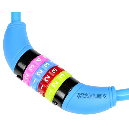 Kabel Cijferslot 431, 10x650mm, Mix kleuren, voor fietsbeveiliging