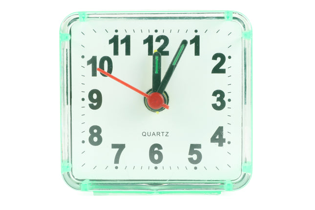Reiswekker alarm klein mix – Afm 6 x 6 x 3 cm (lxbxh), Uurwer Quartz, Type uurwerk analoog