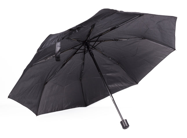 Paraplu mini zwart – Doorsnede uitgeklapt 93 cm, Hoogte uitgeklapt 55 cm, 93 cm