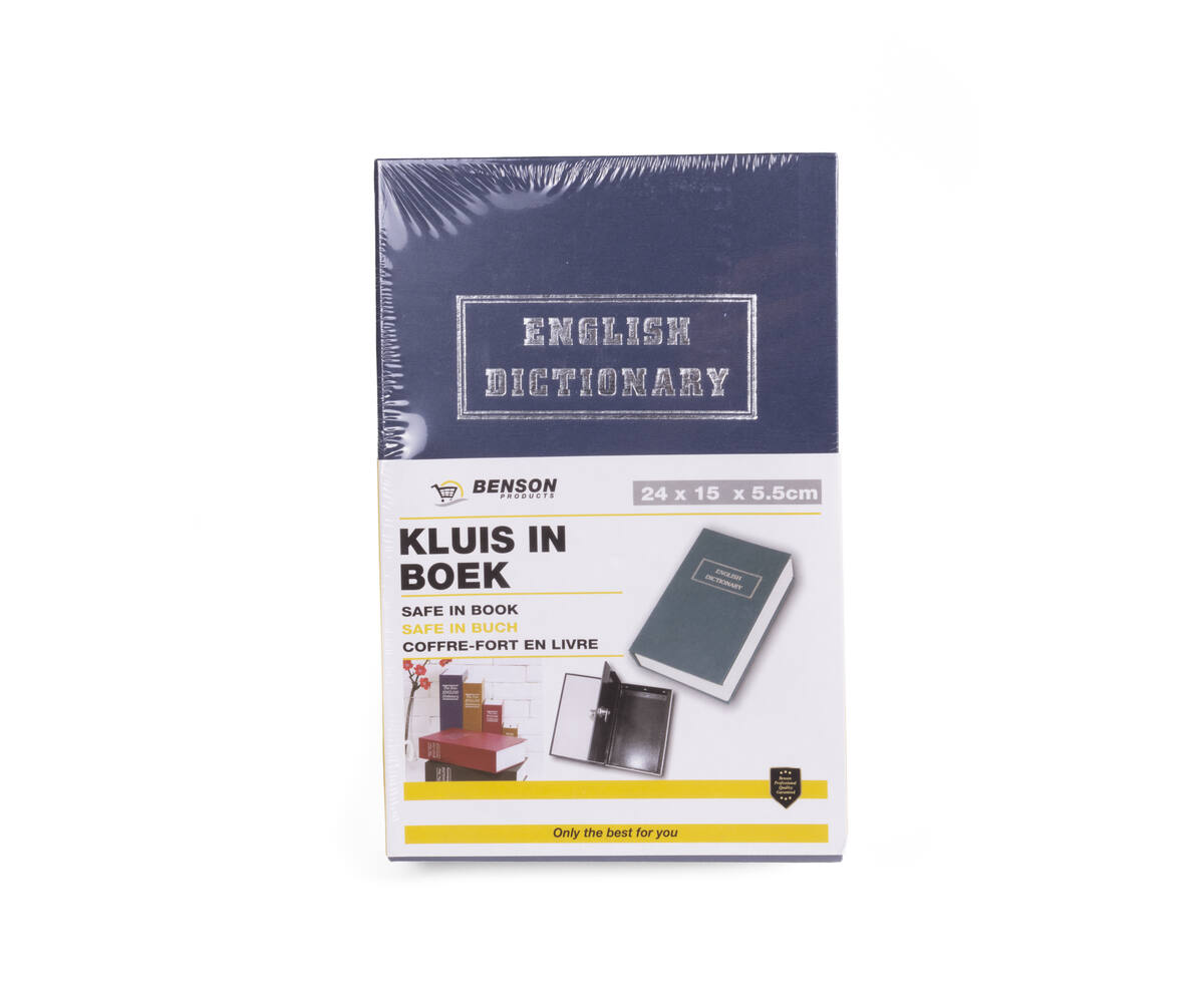 Grote Boekenkluis 240x150x55mm, Inclusief 2 Sleutels voor Veiligheid