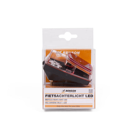 Fietsachterlicht LED, 1x LED, 2 standen, incl. AAA batterijen, veilig.