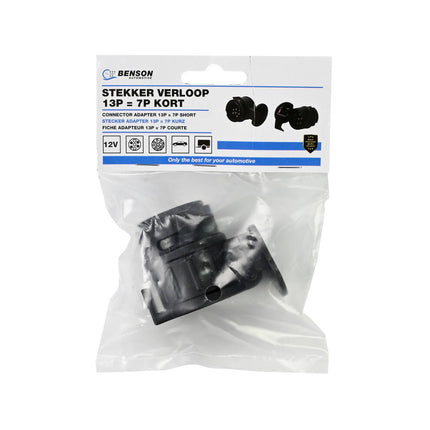 Stekker Verloop 13-7 Polig, Compact, Voor Aanhangers en Caravans