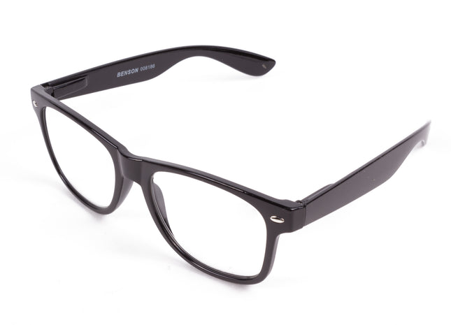 Leesbril fashion black mix – Glasmaat hoogte 43 mm, breedte 54 mm, 146 mm, 43 mm