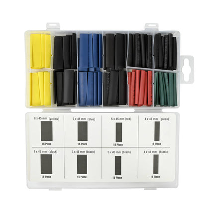 Krimpkous Set 120 dlg Kleur - Voor Kabelorganisatie en Veiligheid