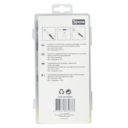 Krimpkous Set 120 dlg Kleur - Voor Kabelorganisatie en Veiligheid