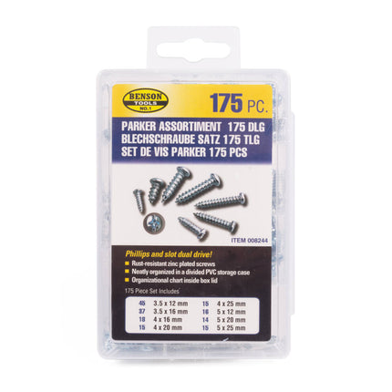 Parker 175 dlg Schroevenset - Compleet voor Meubelmontage