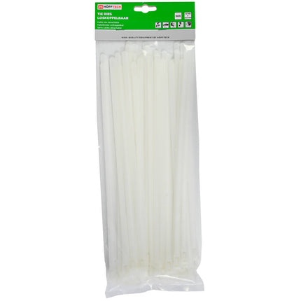 Loskoppelbare Tie Ribs, 7.6x300mm, 50 st, ideaal voor kabelbeheer.