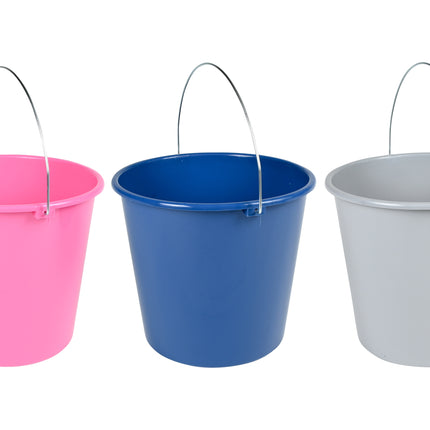 Emmer 10 ltr mix – Inhoud 10 liter, Kleuren roze, blauw en grijs