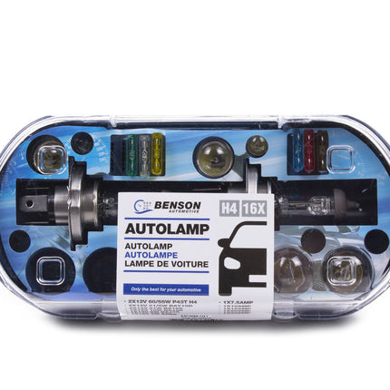 Autolamp H4 Set 12V 16-delig met Zekeringen voor Autoverlichting