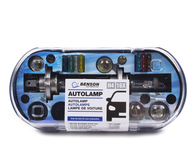 Autolamp H4 Set 12V 16-delig met Zekeringen voor Autoverlichting