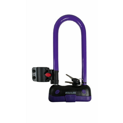 Beugelslot 613: Gehard Staal, 95x240mm, Cilinderslot voor Fiets/Motor.