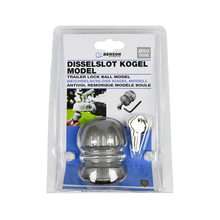 Disselslot 50 mm: Beveiliging caravan/aanhanger met 2 sleutels