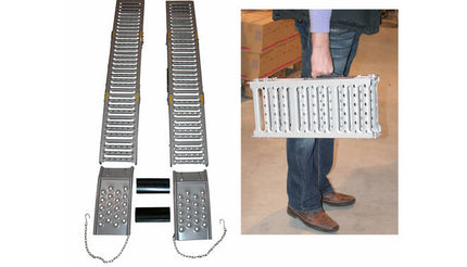 Opvouwbare aluminium oprijplanken set, 250 kg draagkracht per plank
