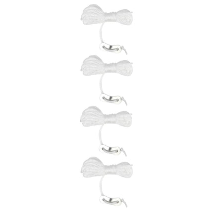Touw scheerlijn 4 mm x 3.5 mtr + klemmen – Dikte scheerlijn ca. 0,4 cm., 3,5 meter