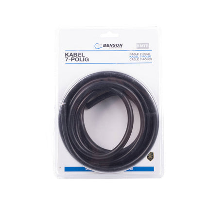 Kabel 7 Polig 5m - Ideaal voor voertuigen, 7 Aderig x 1 mm².