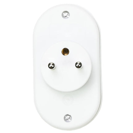 Witte A-Pin Duo Verloopstekker 16A, 230V voor Frankrijk/België.