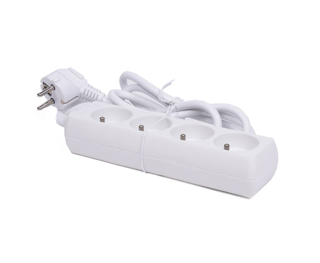 Stekkerdoos 4-voudig 1.5m Wit, 3680W, voor FR/BE apparaten