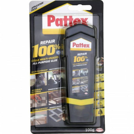 Pattex 100% Lijm 100gr: Sterke hechting op hout, metaal, glas.