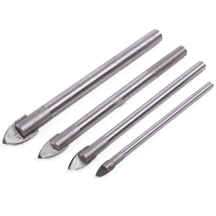 Glasboorset 4 dlg 3-8 mm voor precisieboren in tegels en spiegels