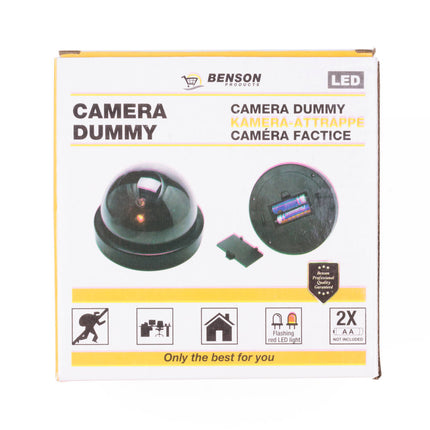 Realistische Dummy Camera met LED, Voor Binnen/Buiten, Werkt op 2x AA.
