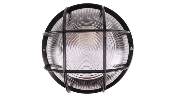 Bulleye lamp rond zwart