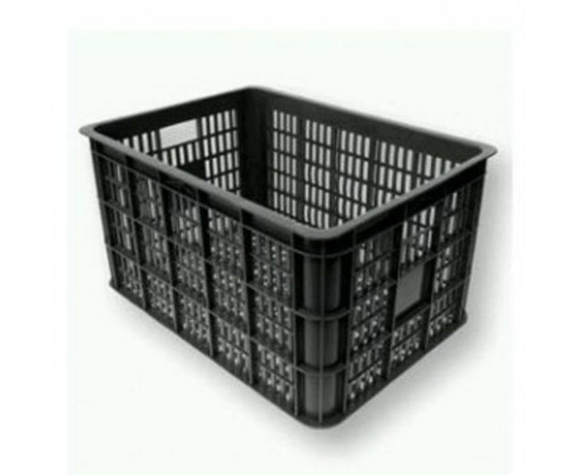 Fietskrat 48x35x26 cm Zwart Kunststof, Ideaal voor Boodschappen