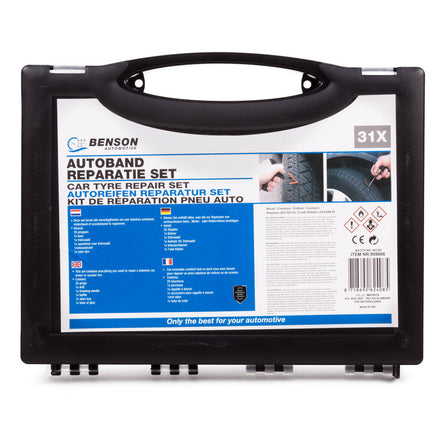 Autoband Reparatie Set 31-dlg: Herstel Tubeless Auto/Motorbanden