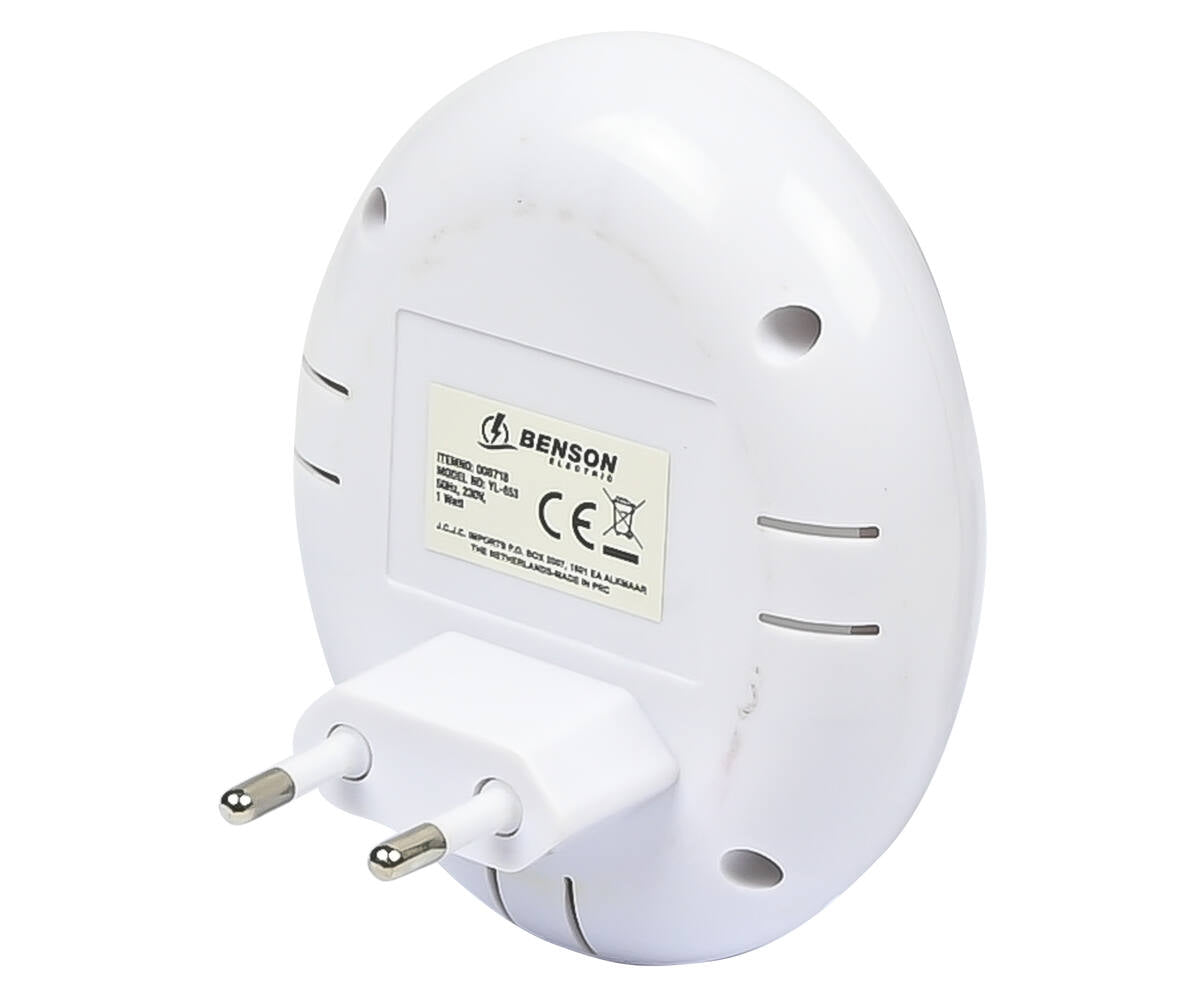 Meerkleurig LED Nachtlampje, Slaapkamer, Brandwerend, Slagvast, Plug-in