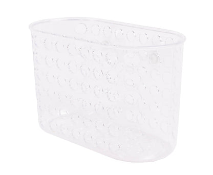 Transparant Douchebakje L: 17,5x8x12cm, Zuignapbevestiging voor Badkamer
