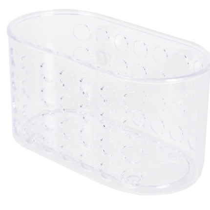 Transparant Douchebakje 16x8x8cm met Zuignappen, 1L Opbergruimte
