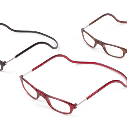 Leesbril magneet mix – Afwerking glanzend, Glasmaat hoogte 25 mm x breedte 48 mm