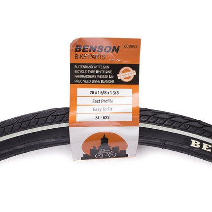 Fietsband 28", Witte Lijn, Betere Grip, Soepele Ritten