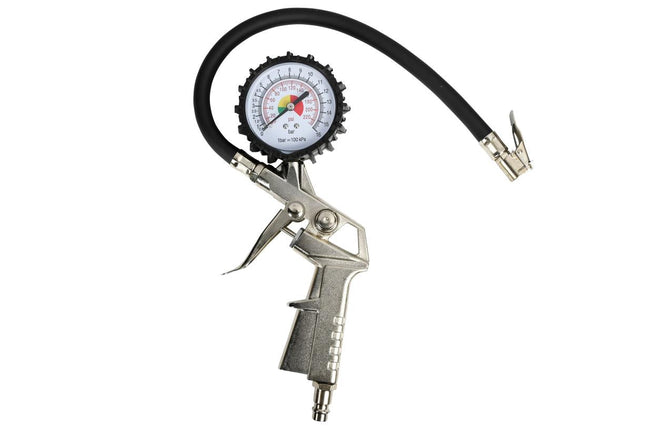 Bandendrukmeter 0-12 bar voor compressor, ideaal voor autobanden