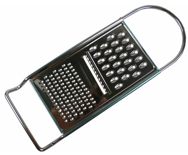 Rasp Plat Chroom 11x31 cm - Raspt Kaas, Groenten en Fruit Moeiteloos