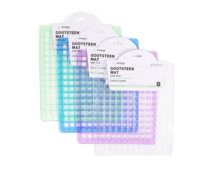 Gootsteenmat 25x29cm Transparant - Beschermt Glazen & Servies