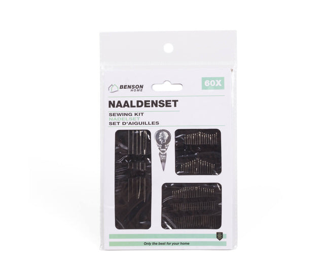 Naaldenset 60 dlg met Draaddoorsteker voor Naai- en Borduurwerk