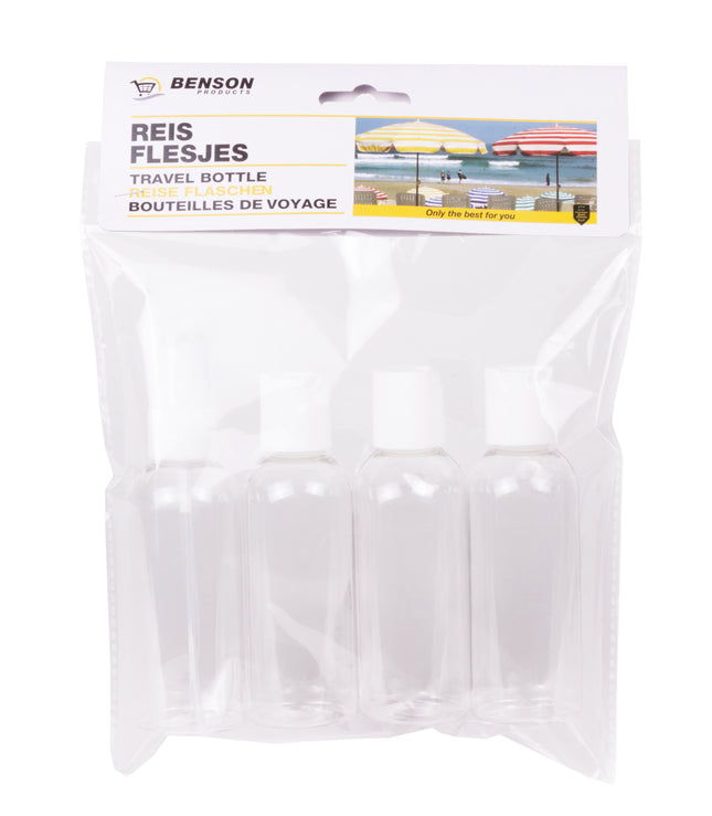 Reisflesjes set 4 dlg – Voor op reis