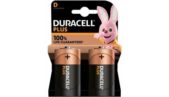 Duracell plus D (LR20/MN1300) duralock 2 dlg