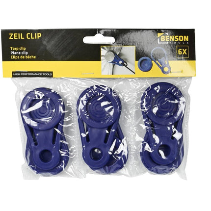 Zeilclip 6-delig Set: 82x45mm, Bevestig Touw Waterdicht Kamperen