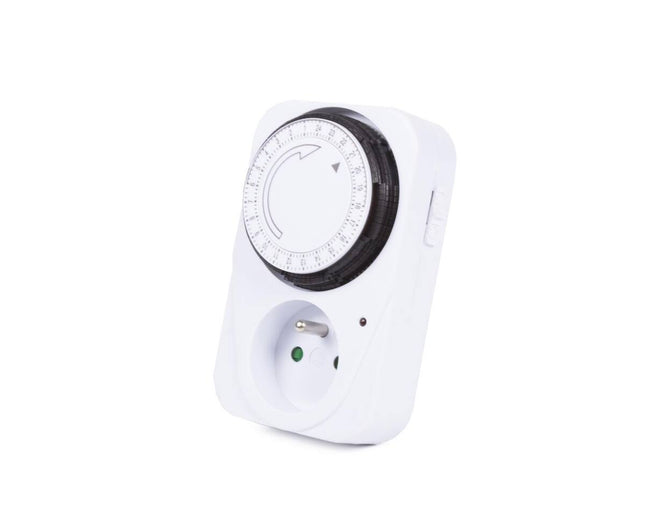Tijdklok A-pin 24u, 260V, 16A, ideaal voor verlichting & verwarming